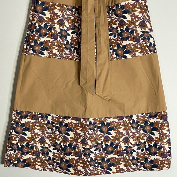 Sachin & Babi X Anthropologie Size 8 Maxi Skirt Waist Tie Jacquard Floral Used - Picture 4 of 14